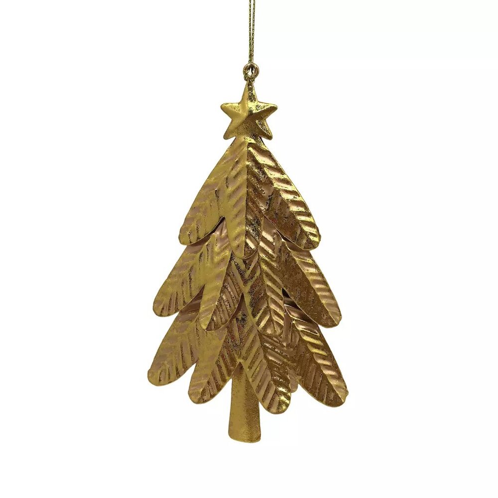 St. Nicholas Square Gold Foil Metal Tree Ornament